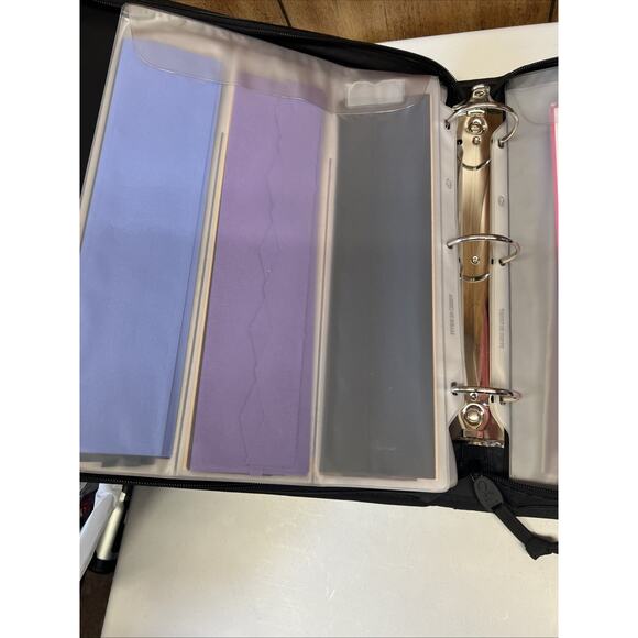 Creative Memories Black Binder Dividers Zipper Closure With 3 Pages Accessories - Picture 7 of 9